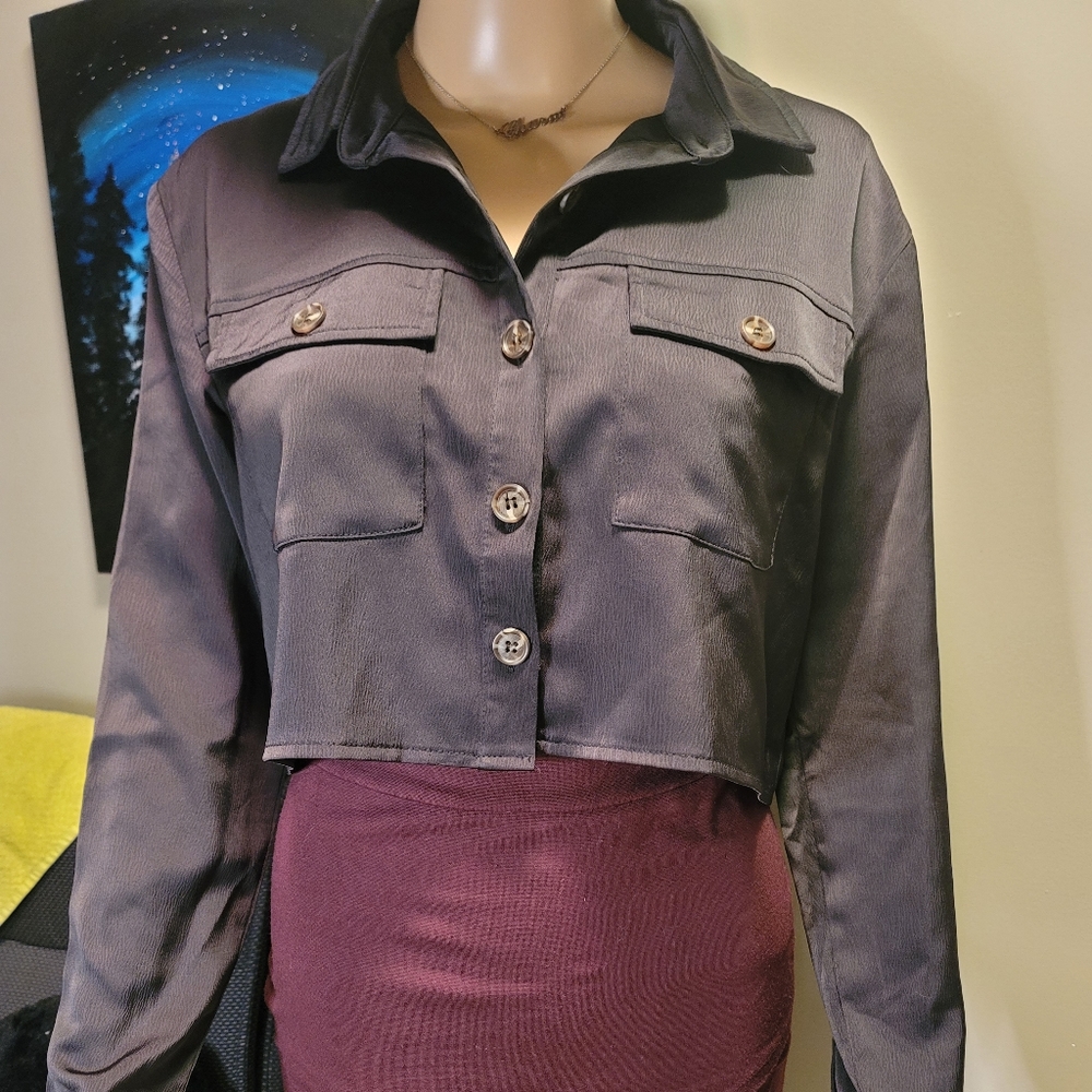 MISSGUIDED Solid Black Longsleeves